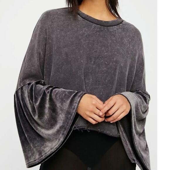 Free People Grungecore Sleeve Glorious Sleeves Oversized Pullover Womens Small - Picture 13 of 13